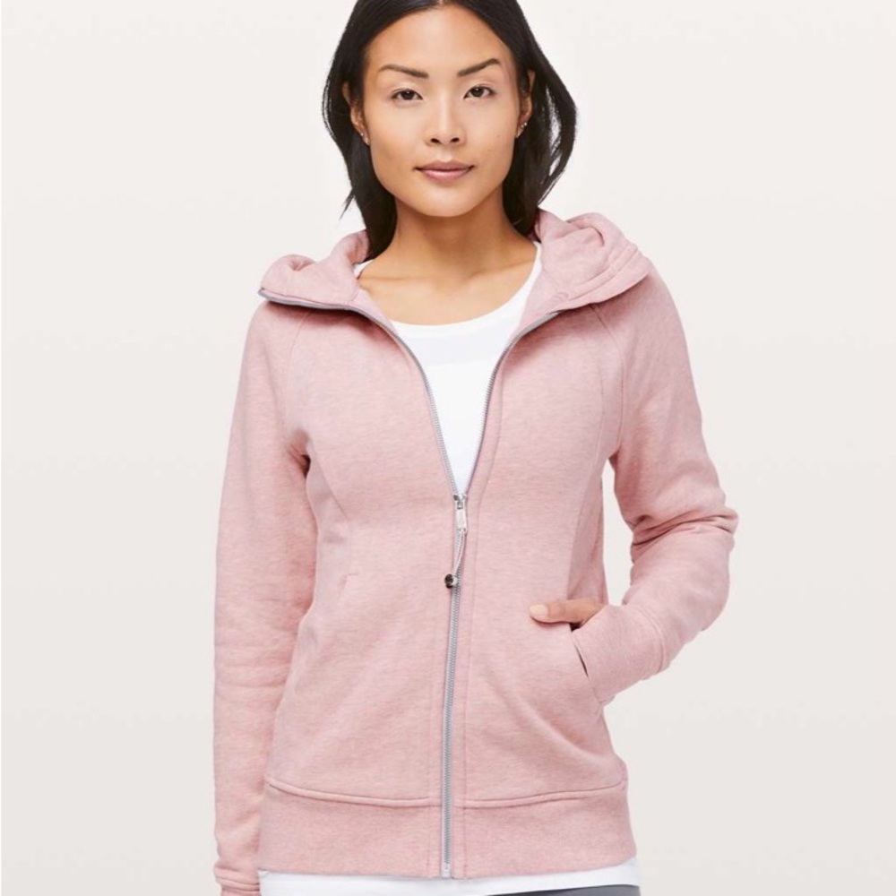 Lululemon scuba full zip heather mink berry size 4